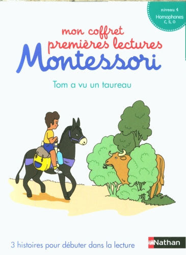 Mon coffret premières lectures Montessori N4: Tom a vu un taureau Montessori & Steiner La family shop   