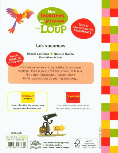 Loup entre en 3ème harmos N1: Les vacances Livres La family shop   