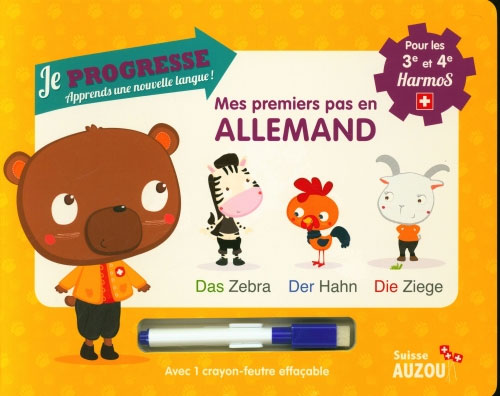 3ème et 4ème Harmos - Livre-ardoise: mes premiers pas en allemand Appuis scolaires La family shop   