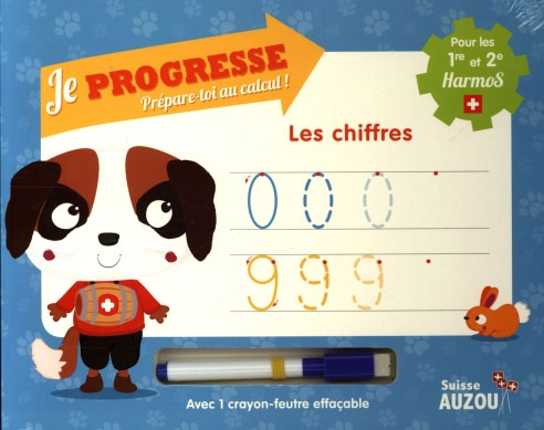 1ère et 2ème HarmoS - Les chiffres - Livre-ardoise Appuis scolaires La family shop   