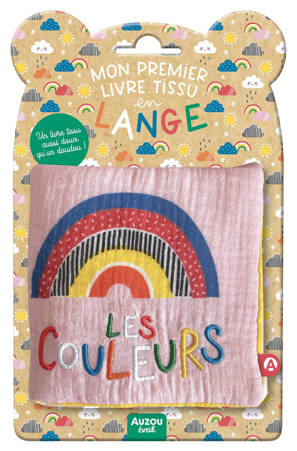 Mon premier livre tissu en lange - les couleurs Livres La family shop   