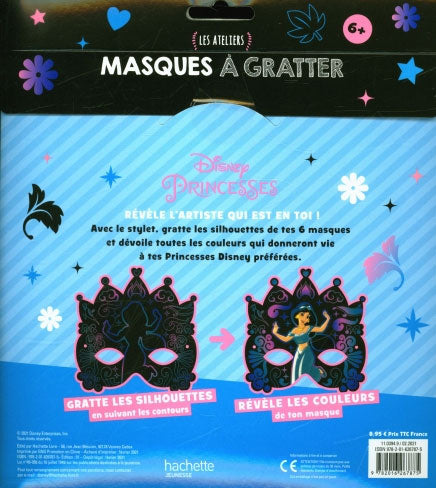 Pochette de masques de Princesse à gratter - Disney Jeux & loisirs créatifs La family shop   