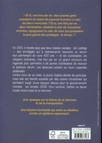 2105, Mémoire interdite - Livre ado Livres La family shop   