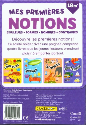 Mes premières notions - Formes, couleurs, nombres... Dès 18 mois Livres La family shop   