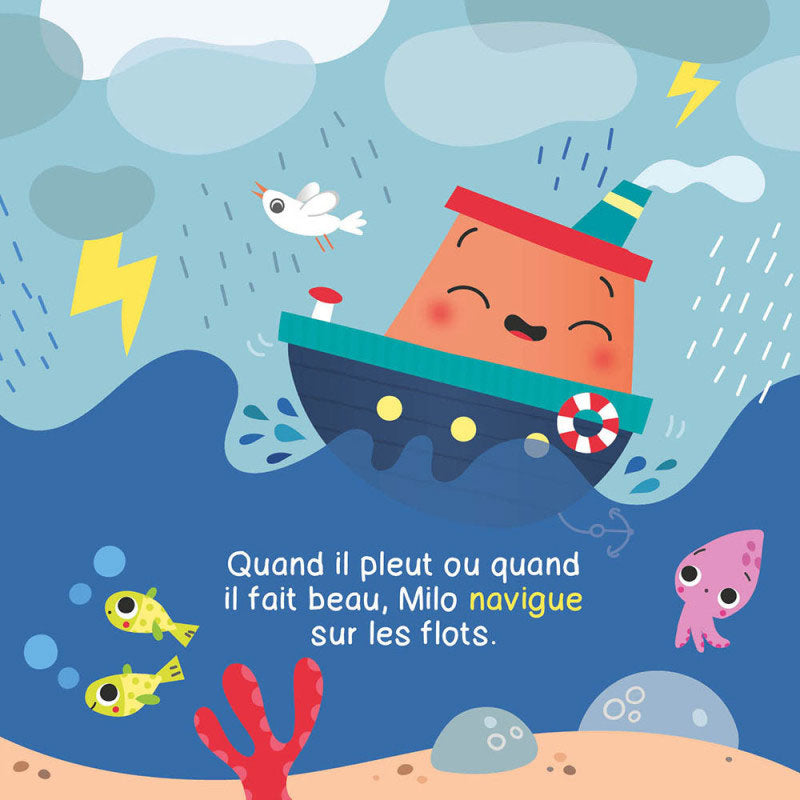 Livre de bain: Milo navigue sur les flots Jeux & loisirs créatifs La family shop   