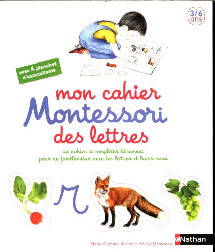 Mon cahier Montessori des lettres et sons : 1P - 2P et 3P - Enfant 3-6 ans Montessori & Steiner La family shop   