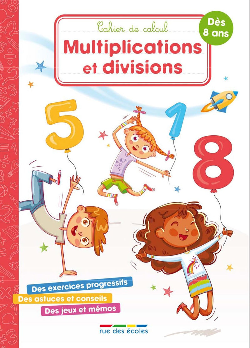 Cahier de calcul mental - Multiplications et divisions - Dès 8 ans - (4-5ème harmos) Appuis scolaires La family shop   
