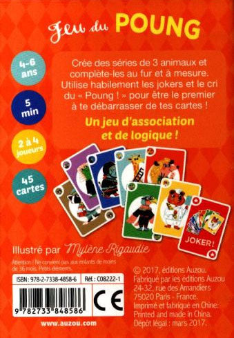 Jeu de cartes: Poung - Association et logique Jeux & loisirs créatifs La family shop   