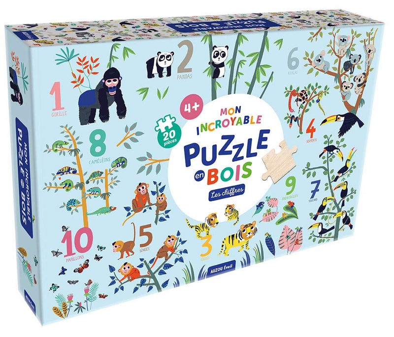 Mon incroyable puzzle en bois - Les chiffres Jeux & loisirs créatifs La family shop   