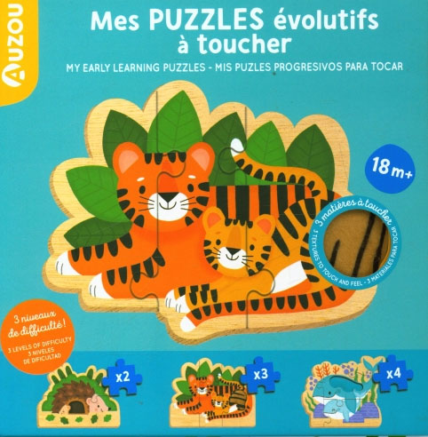 Mes puzzles évolutifs à toucher - Puzzle Bébés animaux - Dès 18 mois Jeux & loisirs créatifs La family shop   
